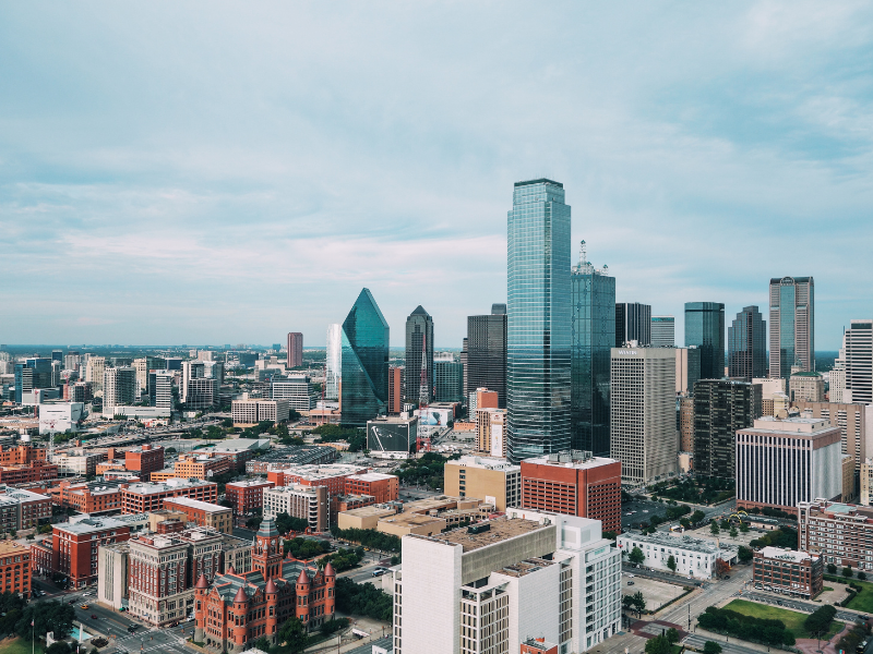 A photo of a city in Texas