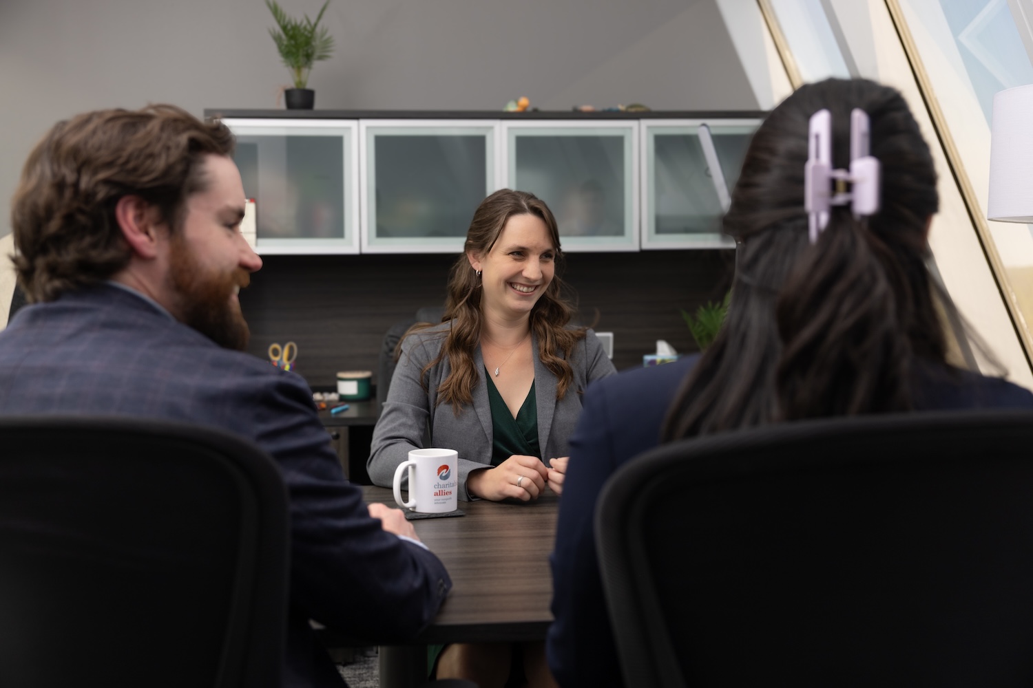 A Brunette Attorney Providing General Counsel for a Nonprofit Organization